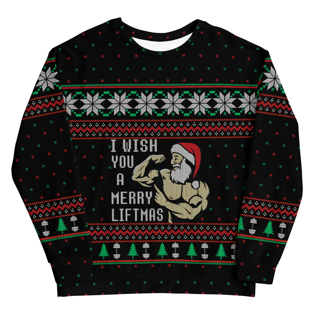 I Wish You A Merry Liftmas - All Over Print Sweatshirt