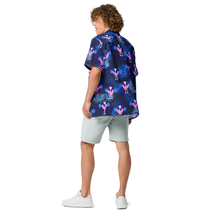 Squatting Flamingo - Hawaiian Shirt