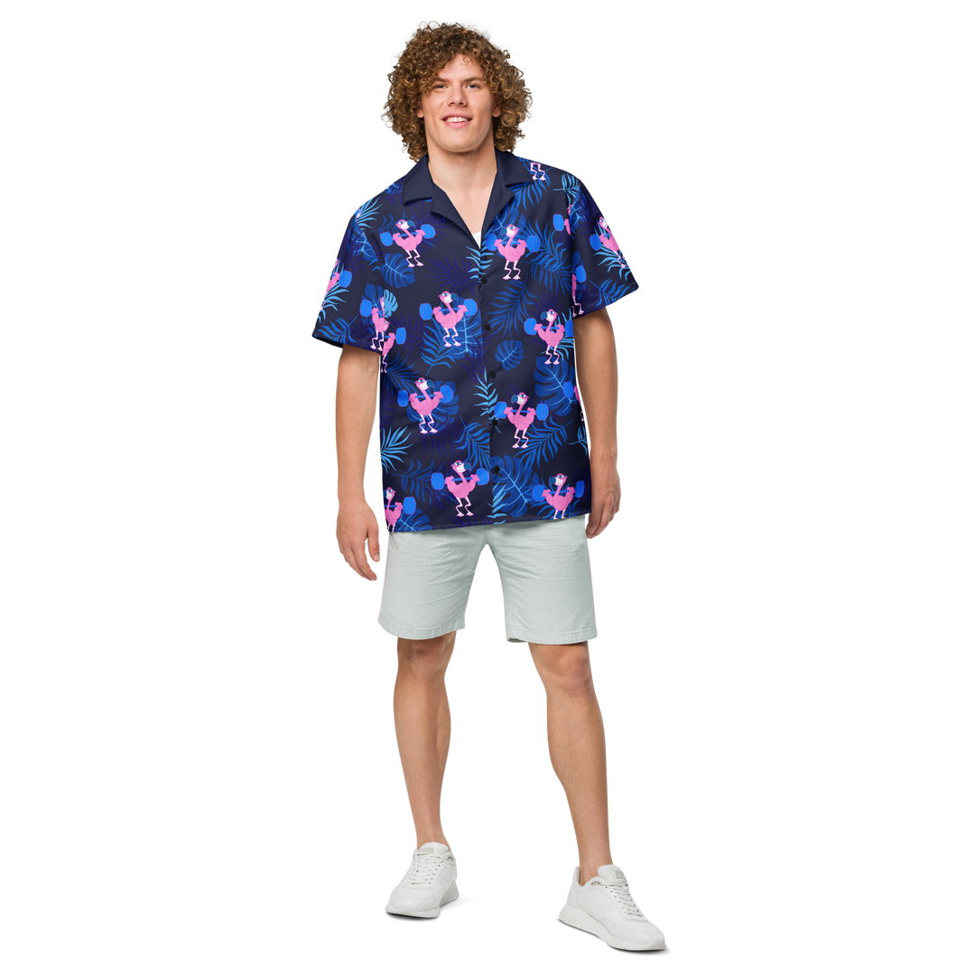 Squatting Flamingo - Hawaiian Shirt