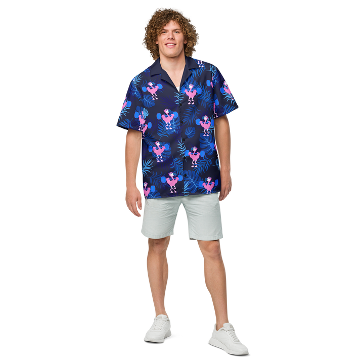 Squatting Flamingo - Hawaiian Shirt