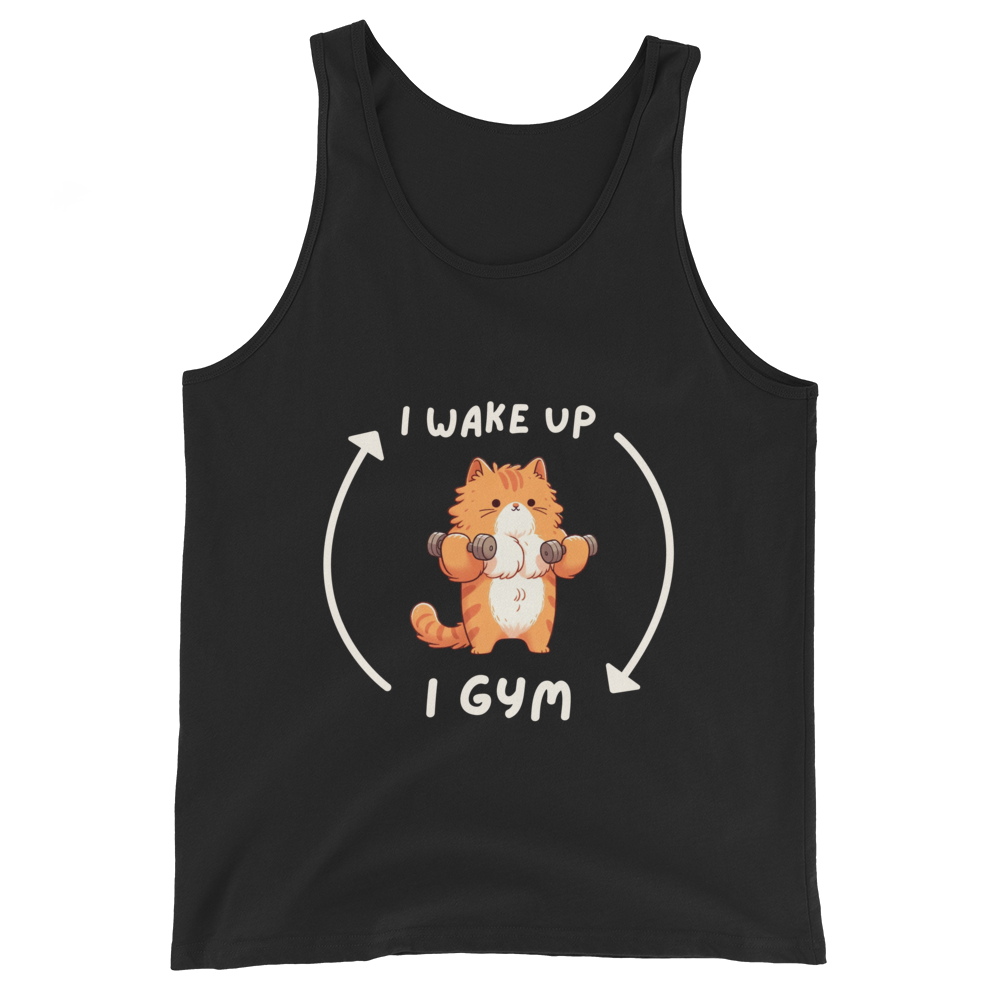 I Wake Up → I Gym (Cat) - Tank Top