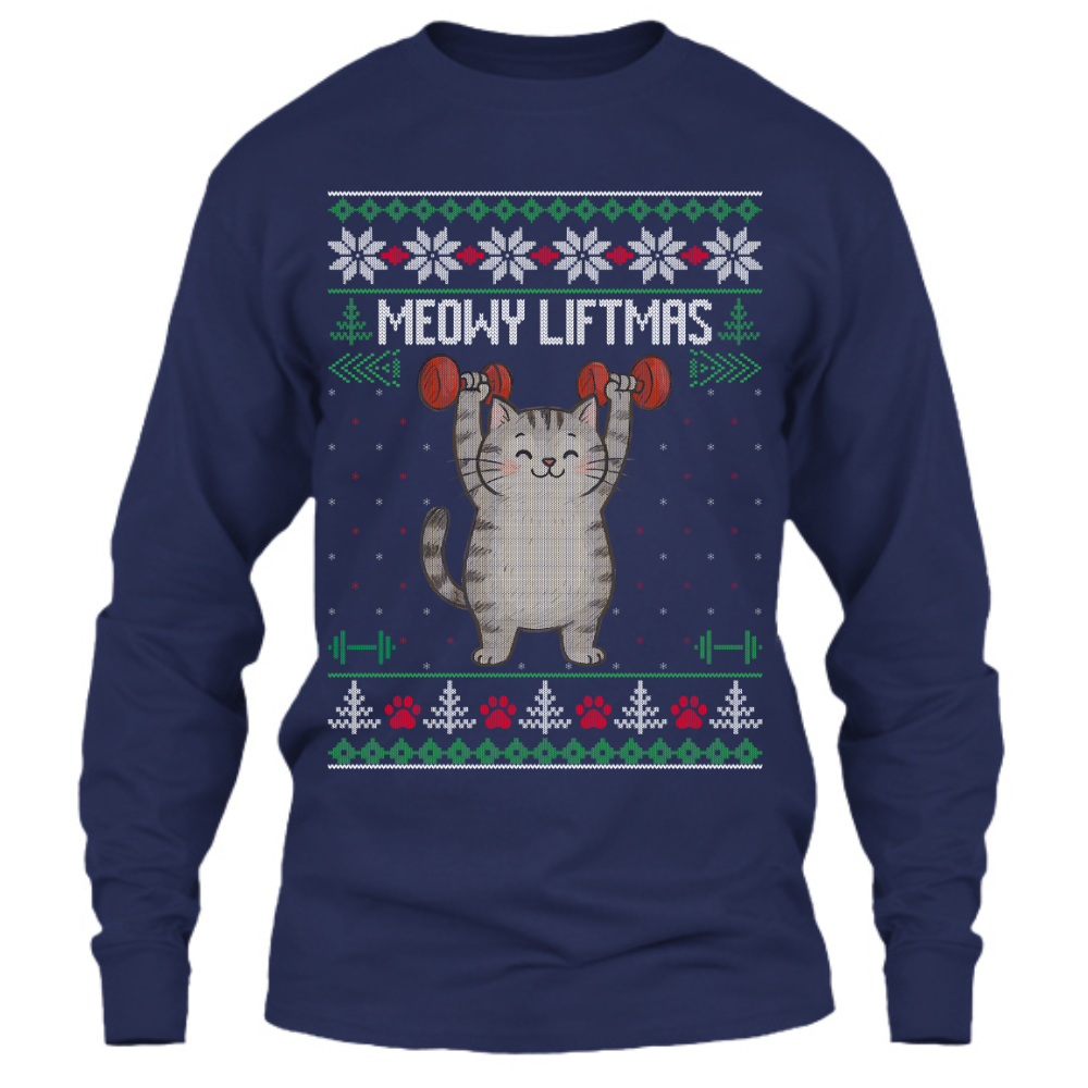 Meowy Liftmas - Long Sleeve