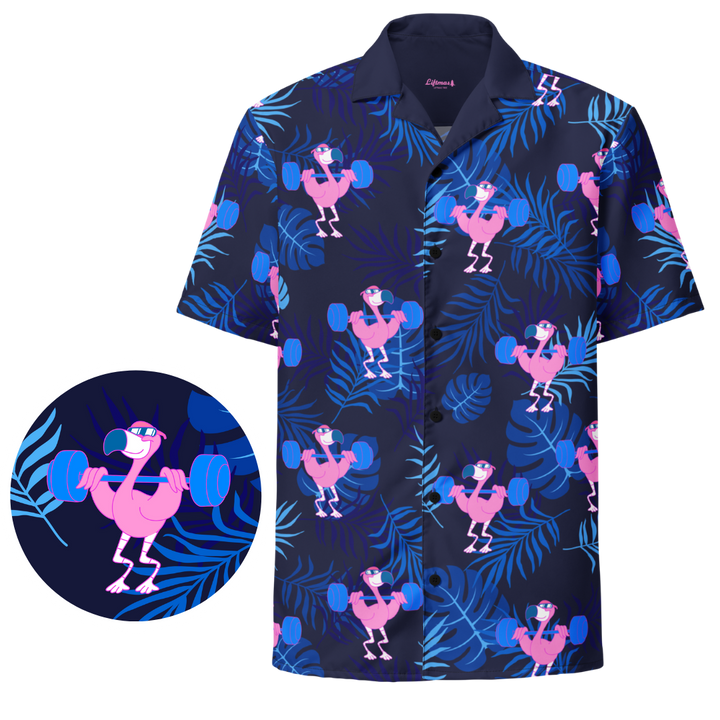 Squatting Flamingo - Hawaiian Shirt