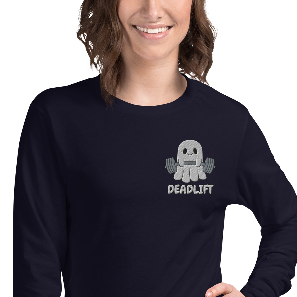 Deadlift Ghost - Embroidered Long Sleeve