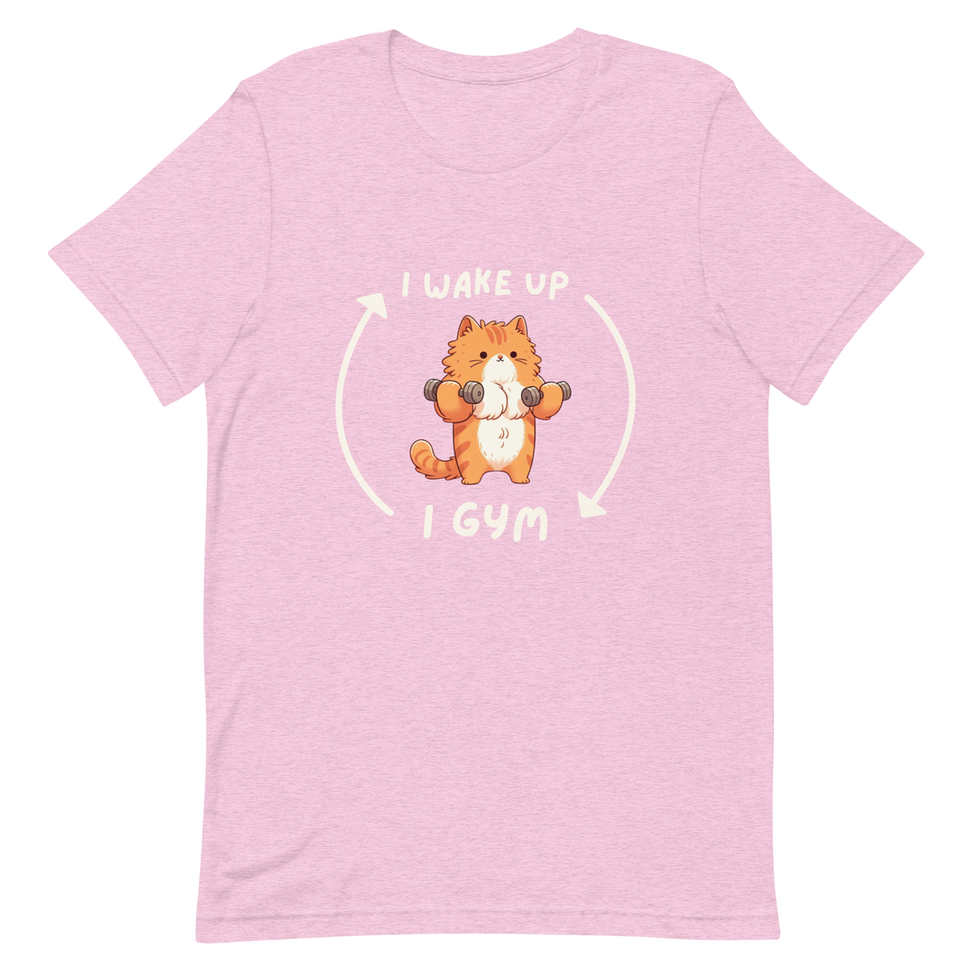 I Wake Up → I Gym (Cat) - T-Shirt