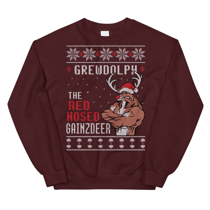Grewdolph The Red Nosed Gainzdeer - Sweatshirt