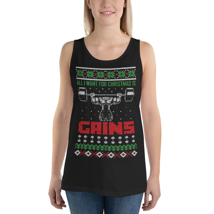All I Want For Christmas Is Gains - Tank Top