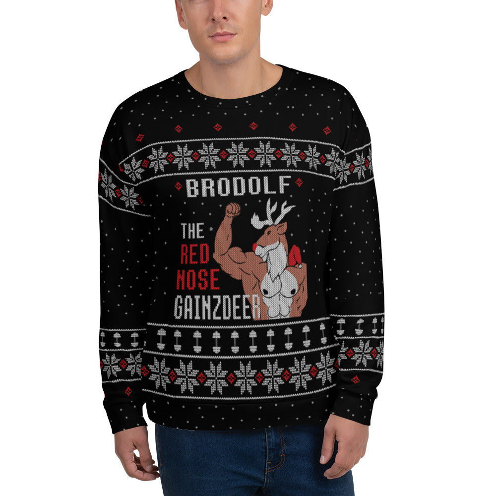 Brodolf The Red Nose Gainzdeer - All Over Print Sweatshirt
