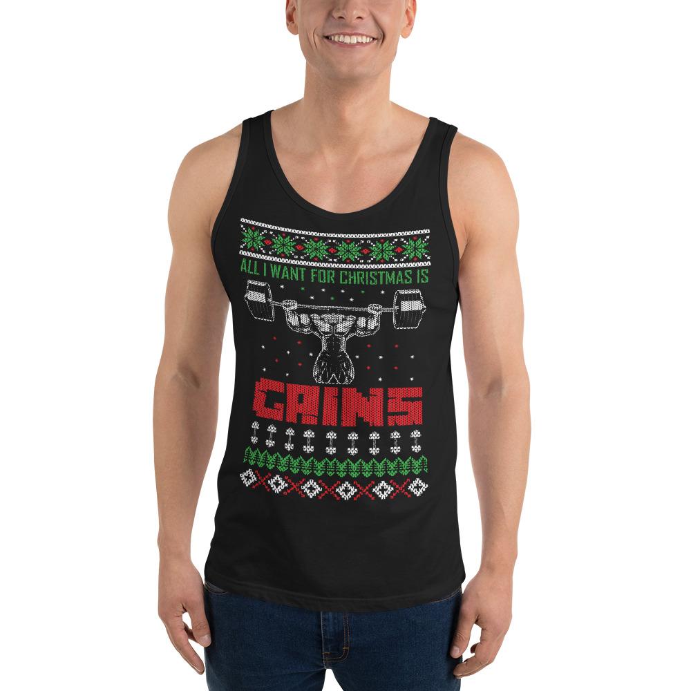All I Want For Christmas Is Gains - Tank Top