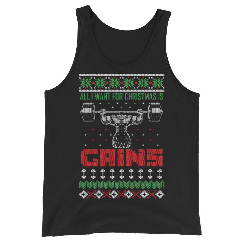 All I Want For Christmas Is Gains - Tank Top - S