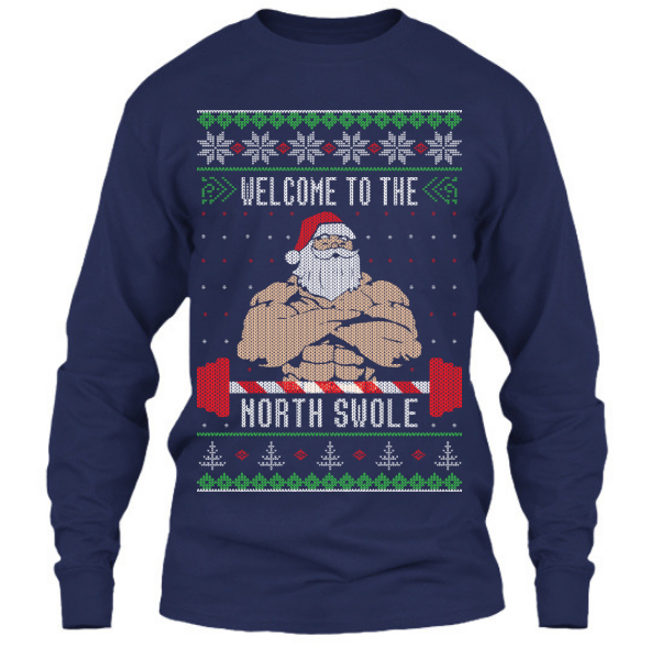 Welcome To The North Swole - Long Sleeve - Navy / S