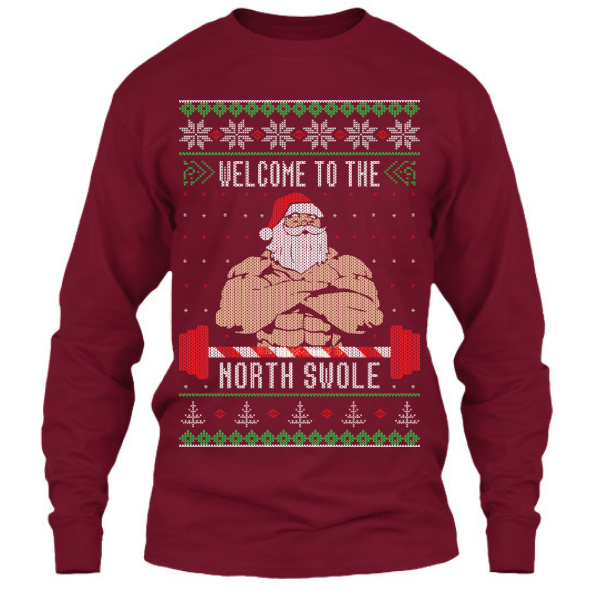 Welcome To The North Swole - Long Sleeve - Maroon / S