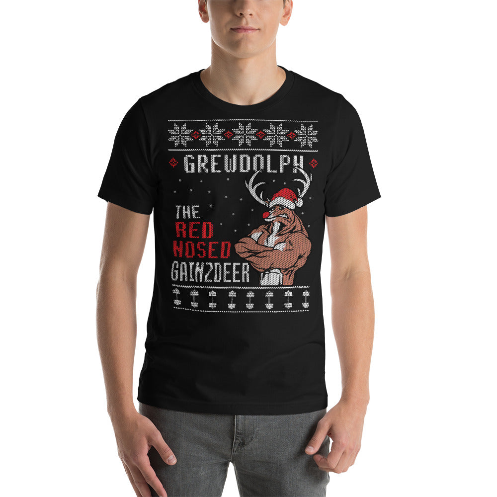 Grewdolph The Red Nosed Gainzdeer - T-Shirt