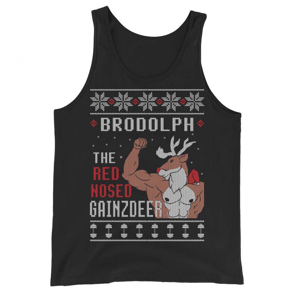 Brodolph The Red Nosed Gainzdeer - Tank Top